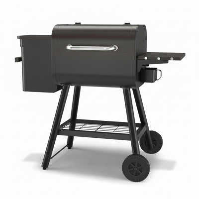 467 Sq.In Wood Pellet Grill & Smoker, Bronze Black BBQ Grill with Cover
