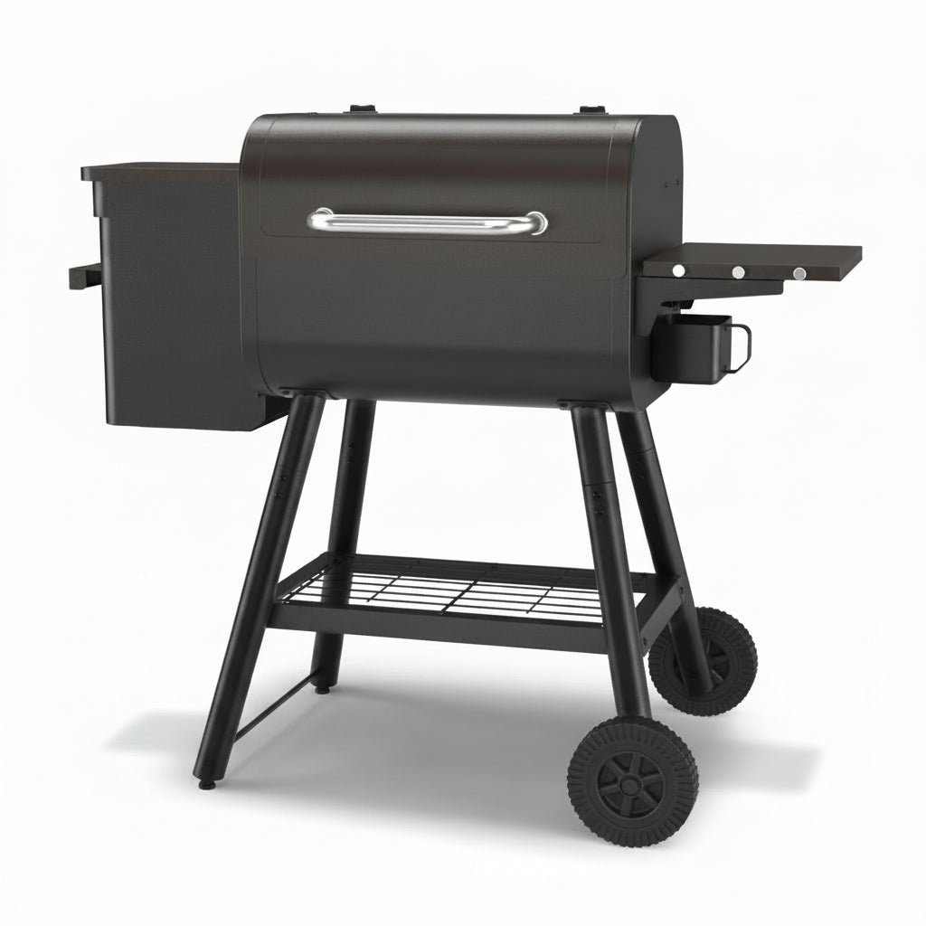 467 Sq.In Wood Pellet Grill & Smoker, Bronze Black BBQ Grill with Cover