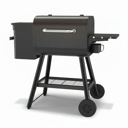 467 Sq.In Wood Pellet Grill & Smoker, Bronze Black BBQ Grill with Cover