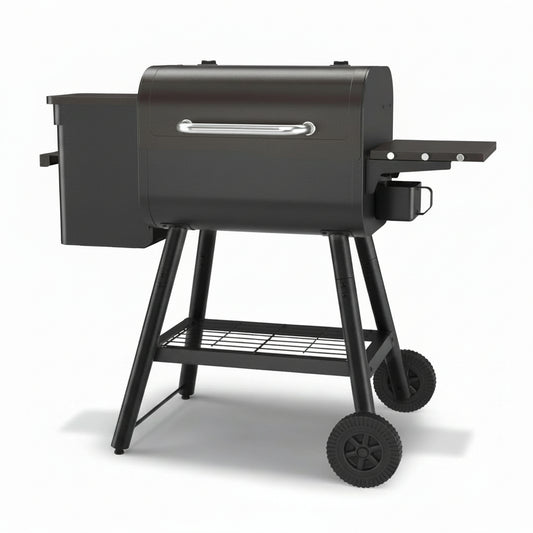 467 Sq.In Wood Pellet Grill & Smoker, Bronze Black BBQ Grill with Cover