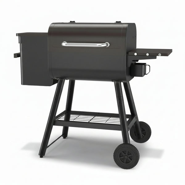 467 Sq.In Wood Pellet Grill & Smoker, Bronze Black BBQ Grill with Cover